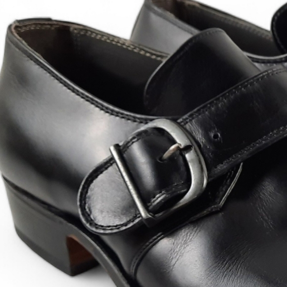 NETTLETON Steel Toe Monk Strap Black Leather Mens Dress Shoes Loafer 9 E Wide 9E - Picture 2 of 11